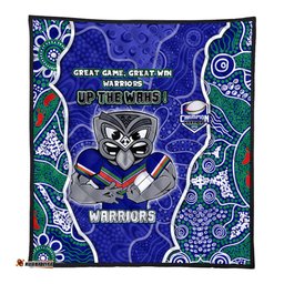 New Zealand Warriors Grand Final Custom Quilt - Custom New Zealand Warriors With Contemporary Style Of Aboriginal Painting  Quilt
