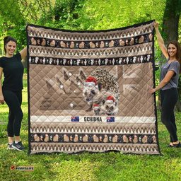 aussie echidna quilt merry christmas