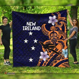 Australia South Sea Islanders Quilt - New Ireland Flag With Polynesian Pattern Quilt