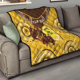 custom afl hawkthorn naidoc week quilt keep the fire burning indigenous art