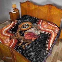 personalised australia frilled lizard quilt aboriginal art