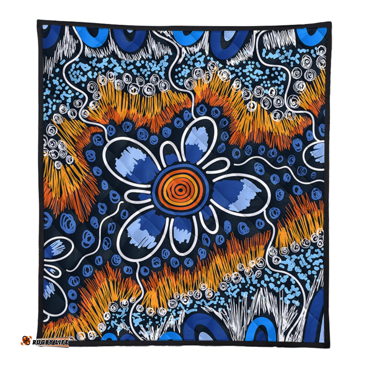 Australia Aboriginal Quilt - Aboriginal Flowers Art Quilt