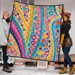 Australia Aboriginal Quilt - Aboriginal Colourful Dots Inspired Quilt