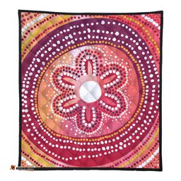 Australia Dot Painting Inspired Aboriginal Quilt - Aboriginal Style Dot Quilt