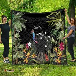 personalised australia cassowary quilt dinosaur bird rainforest vibes