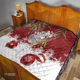 personalised aussie christmas quilt mom & baby koala