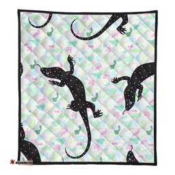 Australia Goanna Quilt - Aboriginal Goanna Dot Art Colorful Inspired  Quilt