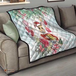 australia christmas quilt kangaroo santa with aussie flower watercolor