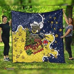 North Queensland Cowboys Christmas Custom Quilt - Let's Get Lit Chrisse Pressie Quilt