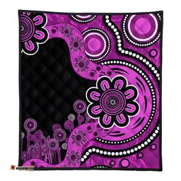 Australia Quilt Aboriginal Indigenous Dot Painting Pink