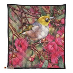 Australia Silvereye Quilt - Silvereye and Gum Blossom Quilt