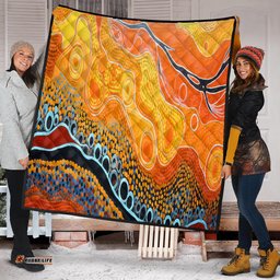 Australia Aboriginal Quilt - Indigenous Aboriginal Art Dot Quilt