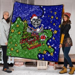 New Zealand Warriors Christmas Custom Quilt - Let's Get Lit Chrisse Pressie Quilt