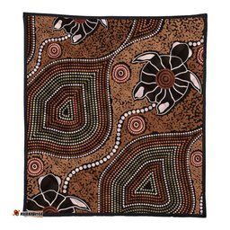 Australia Aboriginal Quilt - Aboriginal Turtle Art Background Quilt