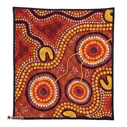 Australia Aboriginal Quilt - Connection Concept Dot Aboriginal Colorful Painting Quilt