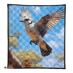 Australia Kookaburra Quilt - Flying Kookaburra with Blue Sky Quilt