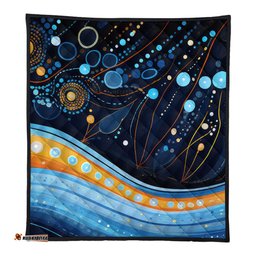 Australia Dreaming Aboriginal Quilt - Aboriginal Culture Indigenous Dot Painting Art Inspired Quilt