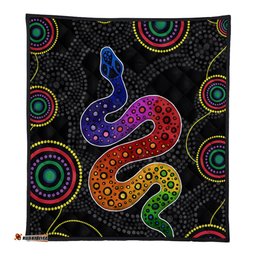 Australia Aboriginal Quilt - Indigenous Dreaming Rainbow Serpent Inspired Quilt
