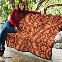 Australia Aboriginal Inspired Quilt - Indigenous Art Aboriginal Inspired Dot Painting Style 6