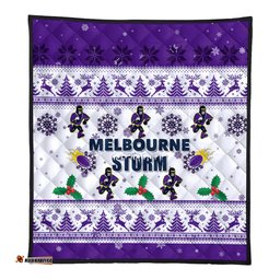 Melbourne Storm Christmas Quilt - Melbourne Storm Special Ugly Christmas Quilt