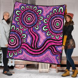 Australia Aboriginal Quilt - Dot Patterns From Indigenous Australian Culture Quilt