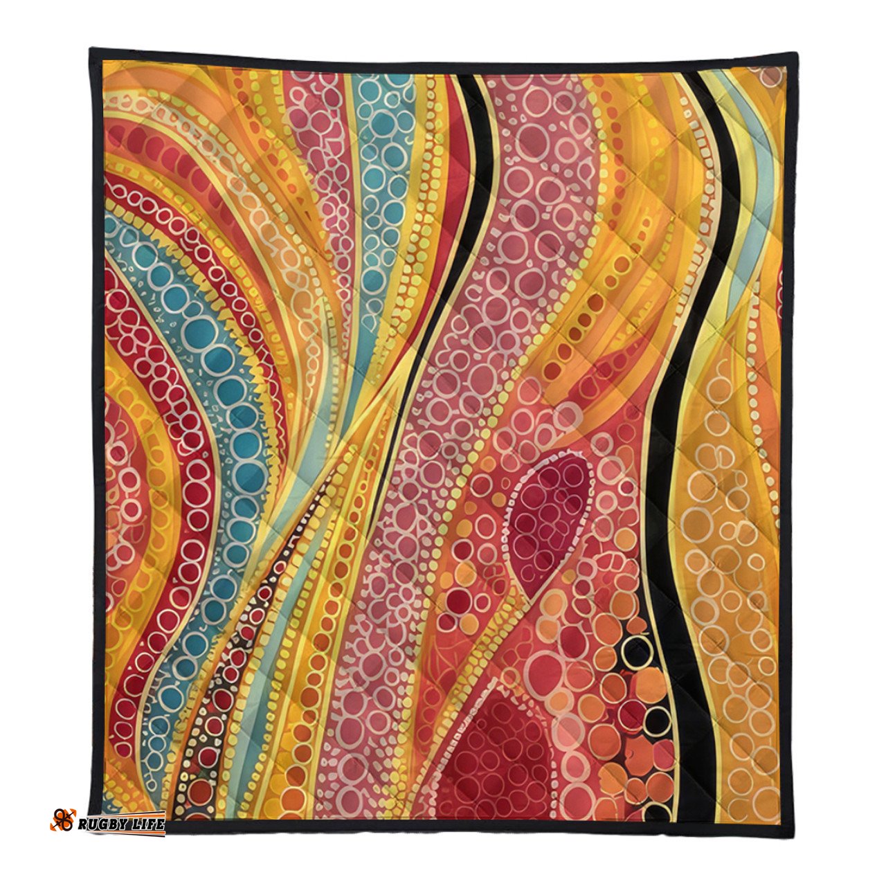 Australia Aboriginal Quilt - Indigenous Aboriginal Art Dot Color Quilt