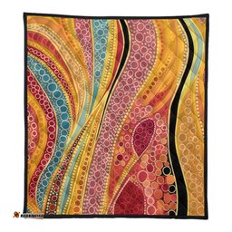 Australia Aboriginal Quilt - Indigenous Aboriginal Art Dot Color Quilt