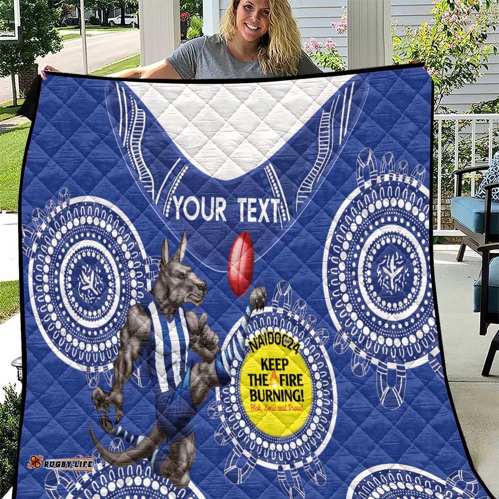 custom afl kangaroos naidoc week quilt keep the fire burning indigenous art