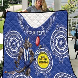 custom afl kangaroos naidoc week quilt keep the fire burning indigenous art