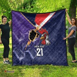 nrl storm rooster mascot custom quilt cracked metal style