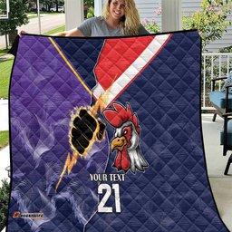 nrl storm rooster mascot custom quilt cracked metal style