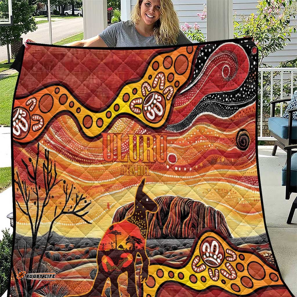 northern territory uluru quilt ayers rock kangaroo aboriginal art