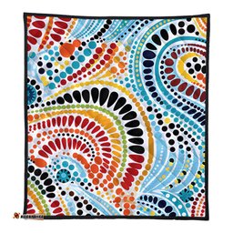 Australia Aboriginal Quilt - Traditional Australian Aboriginal Native Design (White) Ver 1 Quilt
