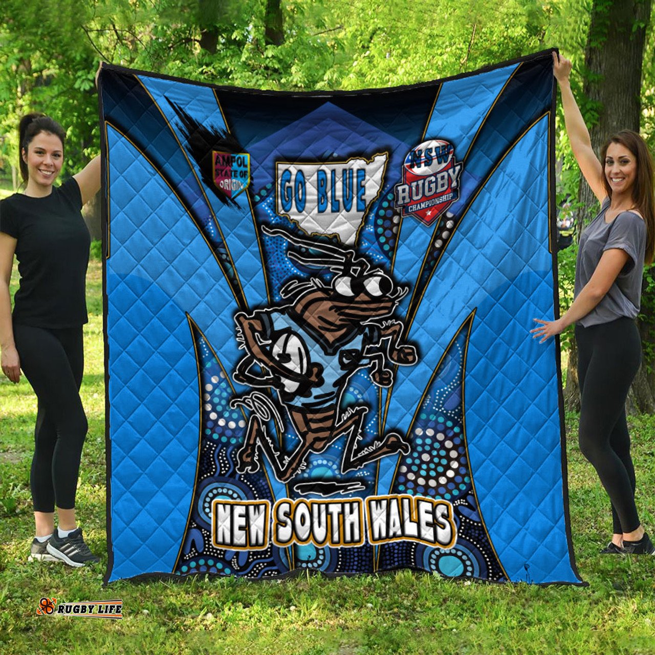 Cockroaches  Quilt - Cockroaches Mascot With Aboriginal Inspired Art  Quilt