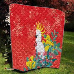 sulphur crested cockatoo christmas quilt australia gumtree with golden wattle