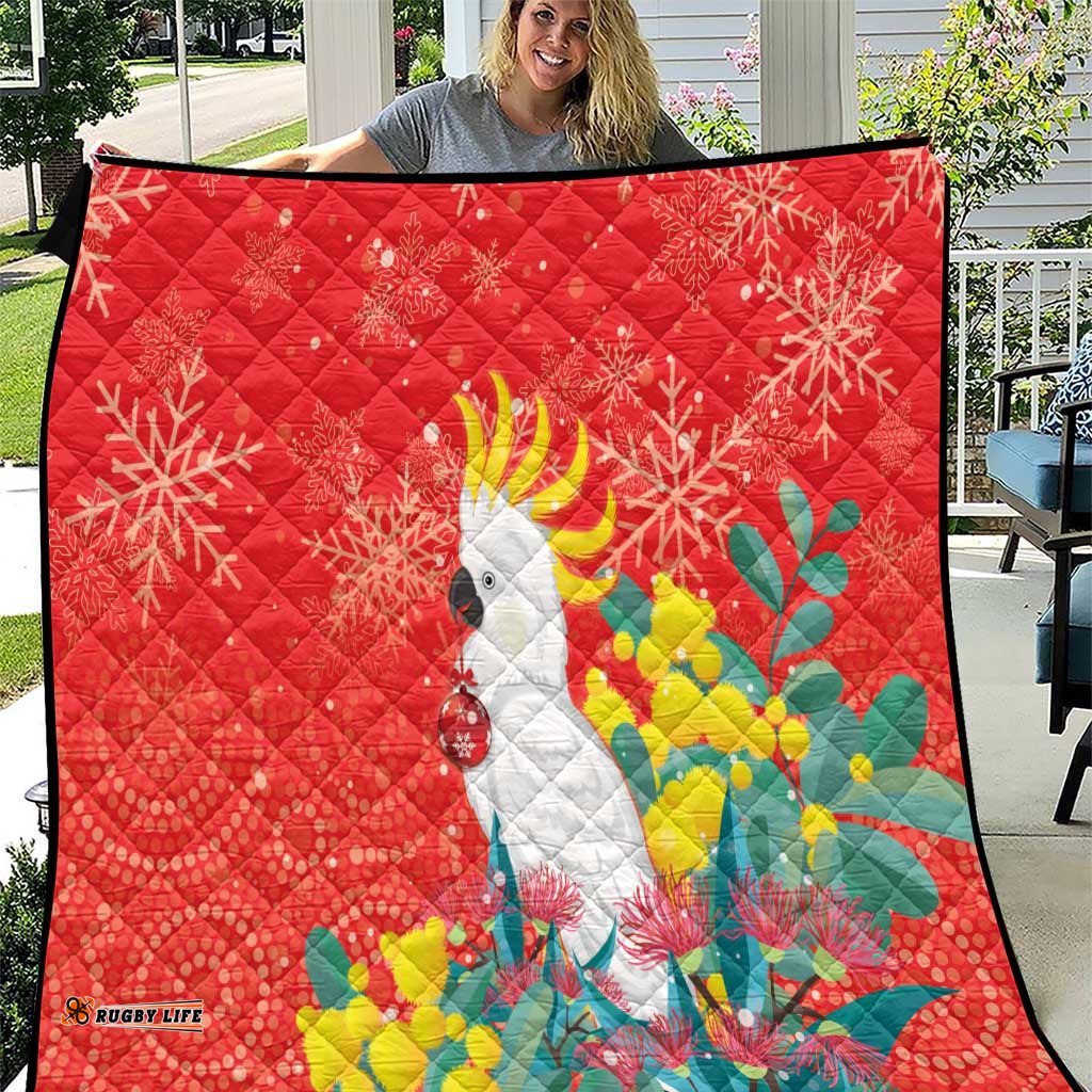 sulphur crested cockatoo christmas quilt australia gumtree with golden wattle