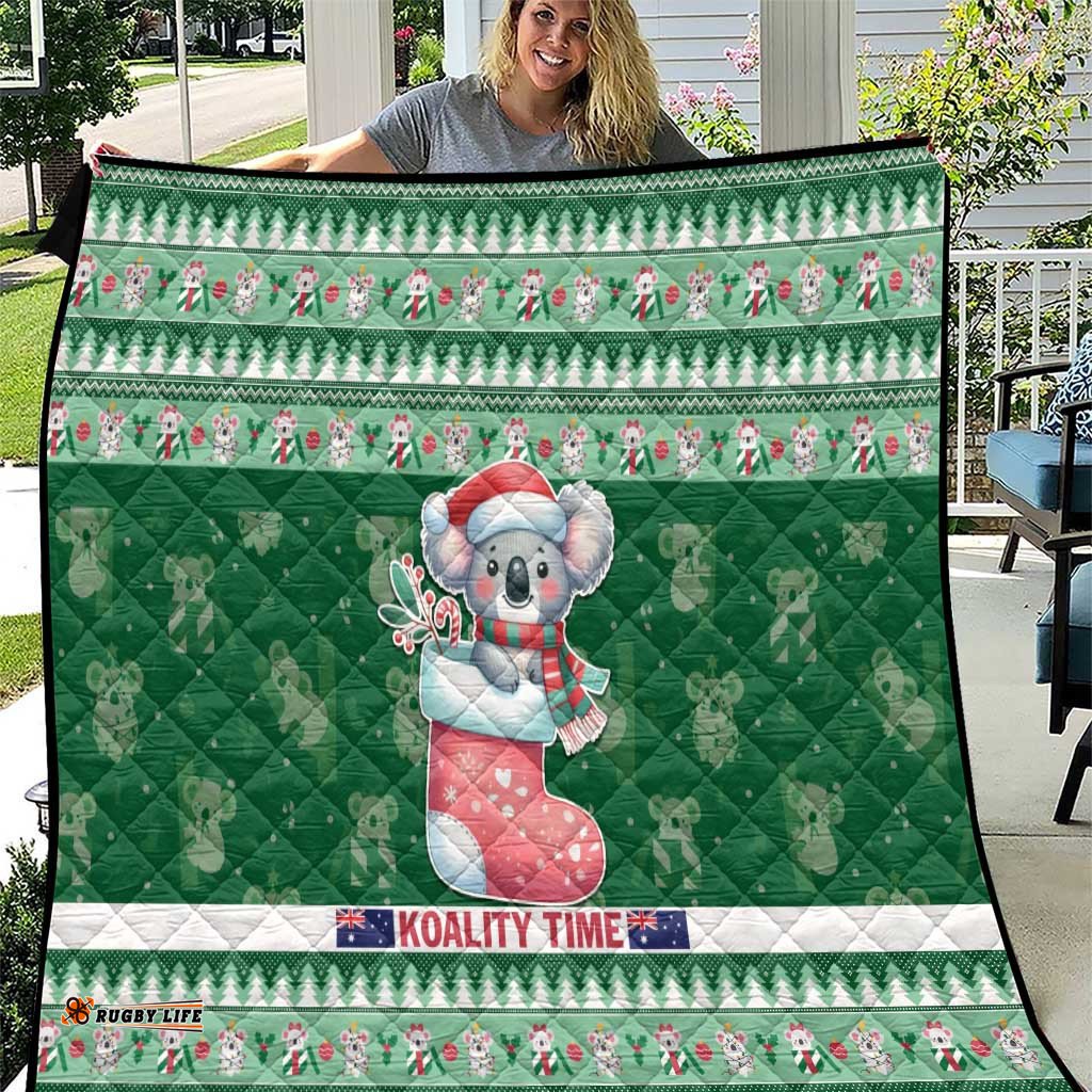 aussie koala quilt merry christmas