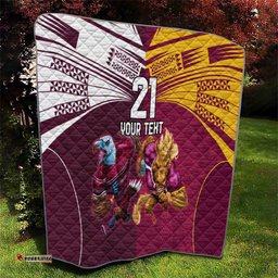 custom sea eagles and broncos rugby quilt sporty style