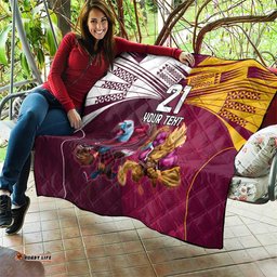 custom sea eagles and broncos rugby quilt sporty style