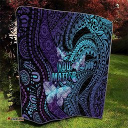 you matter suicide prevention awareness quilt butterfly aboriginal mix polynesian pattern
