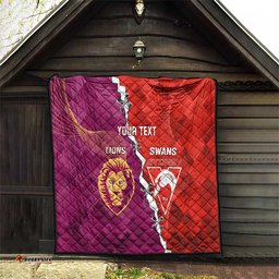 custom swans and lions football quilt 2024 go champions final dynamic version