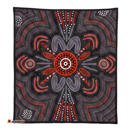 Australia Dot Painting Inspired Aboriginal Quilt - Aboriginal Dot Indigenous Art Inspired Quilt