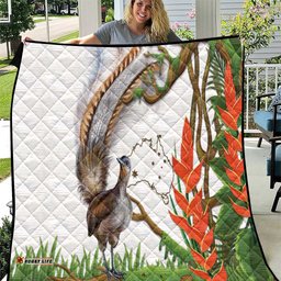australia superb lyrebird quilt aussie map rainforest vibes