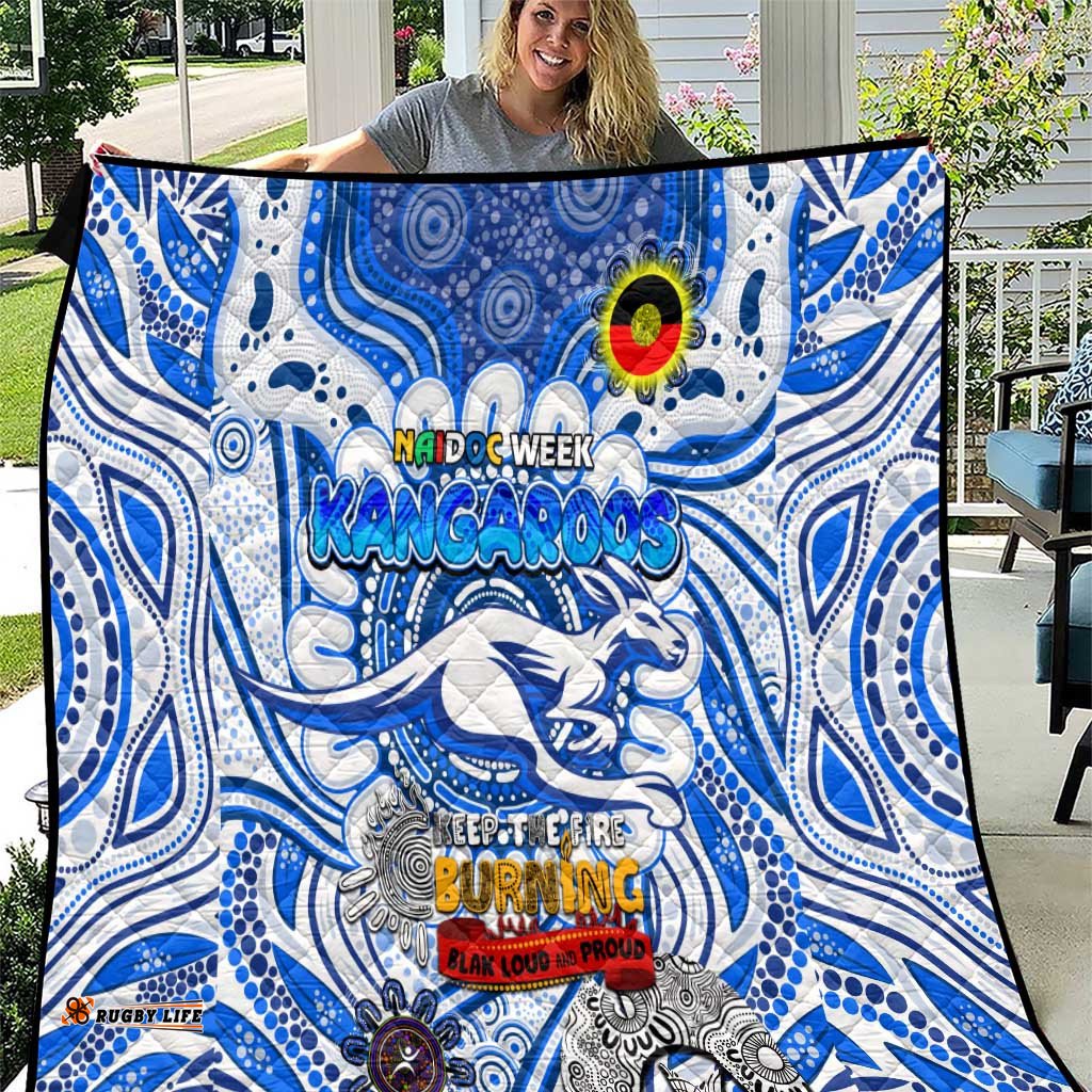 north melbourne kangaroos naidoc week 2024 quilt mascot football
