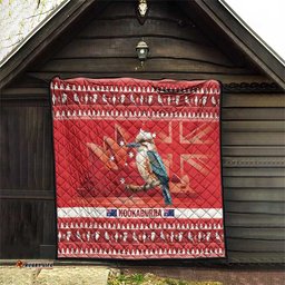 aussie kookaburra quilt merry christmas red style