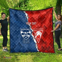 custom swans and cats football quilt 2024 together dynamic version