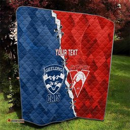 custom swans and cats football quilt 2024 together dynamic version