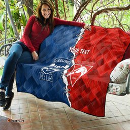 custom swans and cats football quilt 2024 together dynamic version