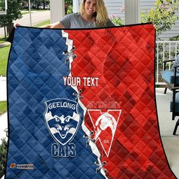 custom swans and cats football quilt 2024 together dynamic version