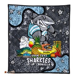Cronulla-Sutherland Sharks Custom Quilt - Australian Big Things Quilt